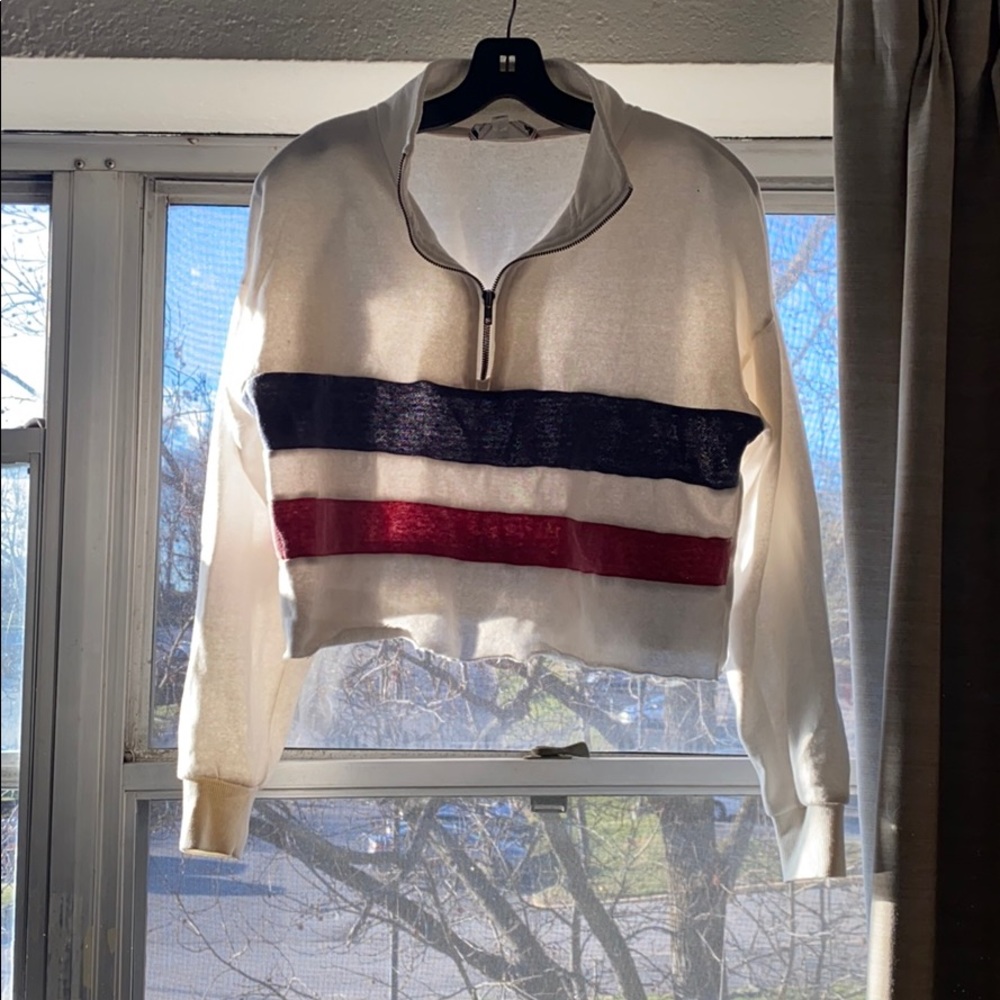 Cropped quarter zip